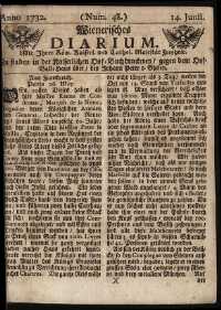Titelseite der Ausgabe Nr. 48, 14. Juni 1732